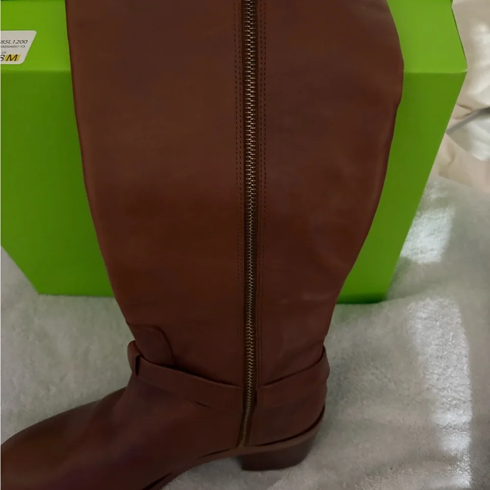Brown Leather Women's Boots by Coach - Picture 3 of 7